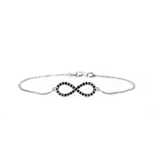 Load image into Gallery viewer, Black Diamond Infinity Forever Bracelet