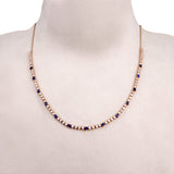 Blue Sapphire & Diamonds Eternity 14K Gold Necklace