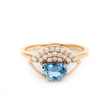 Lucky Evil Eye Ring With Blue Topaz & Sparkling Diamonds