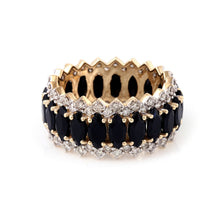 Load image into Gallery viewer, Black Beauty Eternity Band With Marquise Spinels &amp; Pave Diamonds