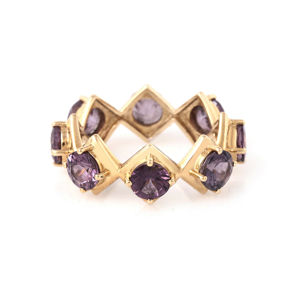 Purple Elegance With Lavender Spinel & Diamond 14K Gold Ring