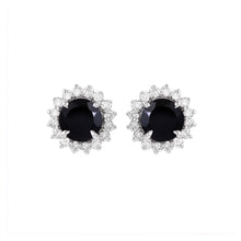 Load image into Gallery viewer, Black Onyx With Diamonds in 14K Gold Statement Earring